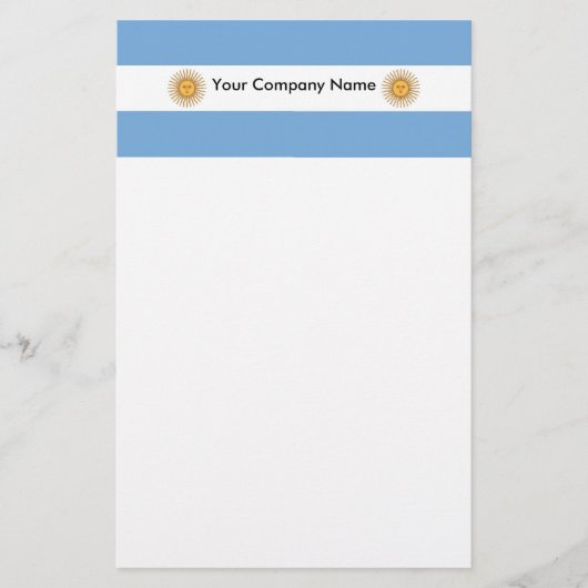 Briefpapier met vlag van Argentinië (Voorkant)