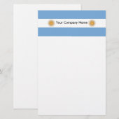 Briefpapier met vlag van Argentinië (Voorkant / Achterkant)