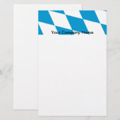 Briefpapier met vlag van Beieren, Duitsland (Voorkant / Achterkant)