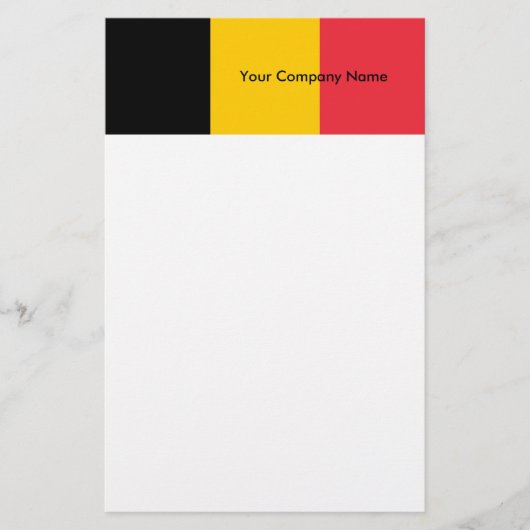 Briefpapier met vlag van België (Voorkant)