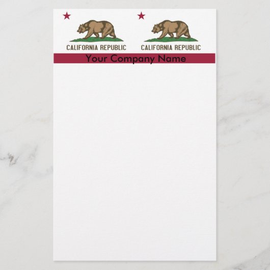 Briefpapier met vlag van Californië (Voorkant)