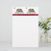 Briefpapier met vlag van Californië (Staand voorkant)