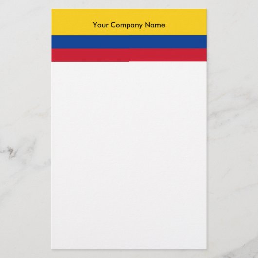 Briefpapier met vlag van Colombia (Voorkant)