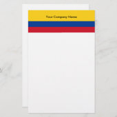 Briefpapier met vlag van Colombia (Voorkant / Achterkant)