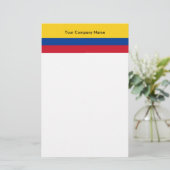 Briefpapier met vlag van Colombia (Staand voorkant)