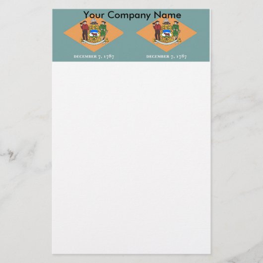 Briefpapier met vlag van Delaware (Voorkant)