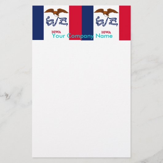 Briefpapier met vlag van Iowa (Voorkant)
