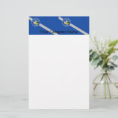 Briefpapier met vlag van Las Vegas, Nevada, Vereni (Staand voorkant)
