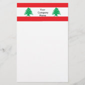 Briefpapier met vlag van Libanon (Voorkant)