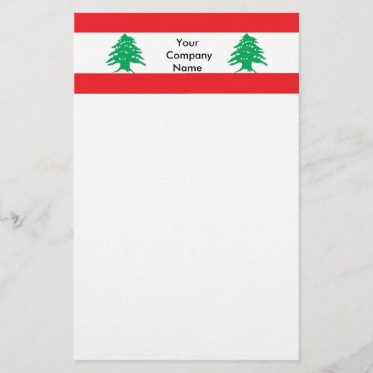Briefpapier met vlag van Libanon (Voorkant)