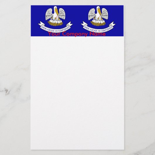Briefpapier met vlag van Louisiana (Voorkant)