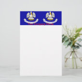 Briefpapier met vlag van Louisiana (Staand voorkant)