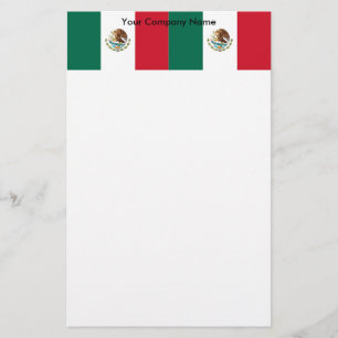 Briefpapier met vlag van Mexico