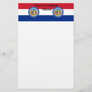 Briefpapier met vlag van Missouri