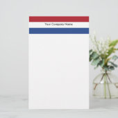 Briefpapier met vlag van Nederland (Staand voorkant)