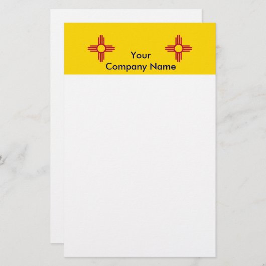 Briefpapier met vlag van New Mexico (Voorkant / Achterkant)