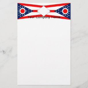 Briefpapier met vlag van Ohio