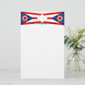 Briefpapier met vlag van Ohio (Staand voorkant)