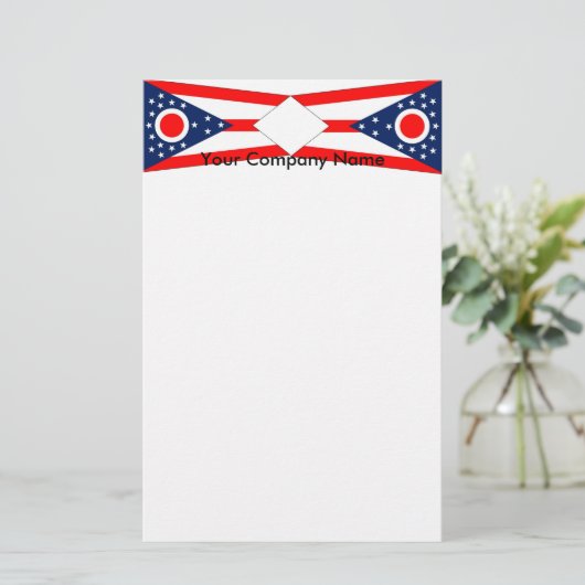 Briefpapier met vlag van Ohio (Staand voorkant)
