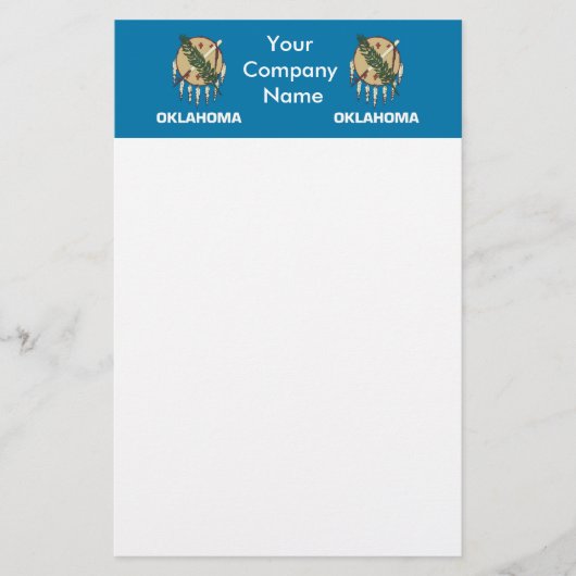 Briefpapier met vlag van Oklahoma (Voorkant)