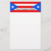 Briefpapier met vlag van Puerto Rico (Voorkant)
