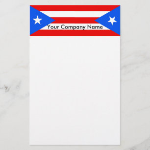 Briefpapier met vlag van Puerto Rico