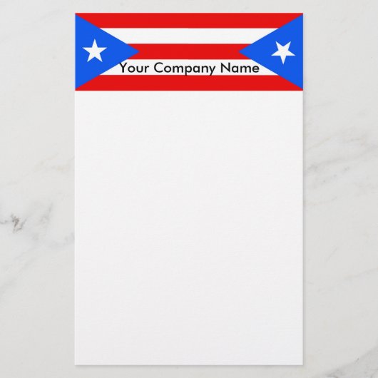 Briefpapier met vlag van Puerto Rico (Voorkant)