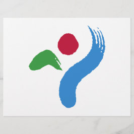 Briefpapier met vlag van Seoul, Zuid-Korea Briefhoofd