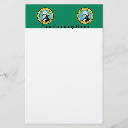 Briefpapier met vlag van Washington (Voorkant)