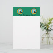 Briefpapier met vlag van Washington (Staand voorkant)