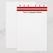 Briefpapier met vlag van Washington DC (Voorkant / Achterkant)