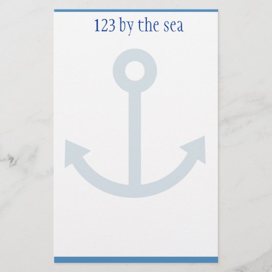 Briefpapier met zeethema (Voorkant)