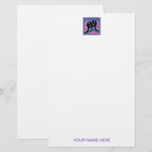 Briefpapier - Midnight Cowboy Boots (Voorkant / Achterkant)