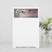 Briefpapier - Muziekmasker (Staand voorkant)