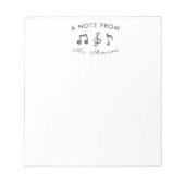 Briefpapier notitieblok muziekleraar (Voorkant)