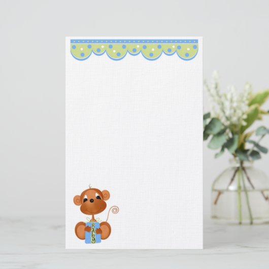 Briefpapier Oerwoud Baby Boy Veel gebruik (Staand voorkant)