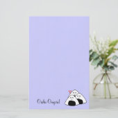 Briefpapier Oishii Onigiri (Lavender) (Staand voorkant)
