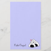 Briefpapier Oishii Onigiri (Lavender) (Voorkant)