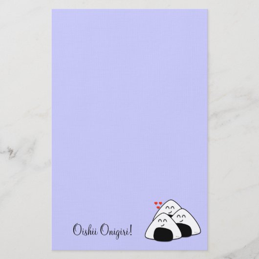 Briefpapier Oishii Onigiri (Lavender) (Voorkant)