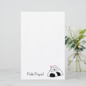 Briefpapier Oishii Onigiri (wit) (Staand voorkant)
