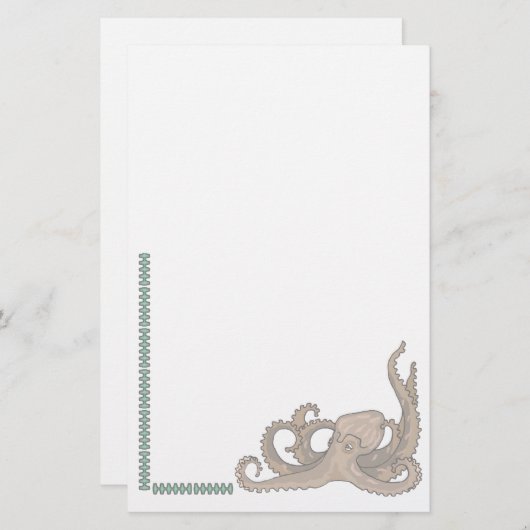 Briefpapier onderbroekjes Octopus Briefpapier (Voorkant / Achterkant)