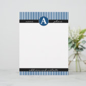 Briefpapier, op maat en met monogram briefhoofd (Staand voorkant)