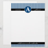 Briefpapier, op maat en met monogram briefhoofd (Voorkant / Achterkant)