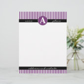 Briefpapier, op maat en met monogram persoonlijk briefhoofd (Staand voorkant)