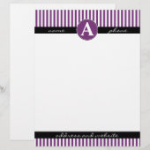 Briefpapier, op maat en met monogram persoonlijk briefhoofd (Voorkant / Achterkant)