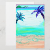 Briefpapier papier voor palmbomen (Voorkant / Achterkant)