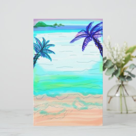 Briefpapier papier voor palmbomen (Staand voorkant)