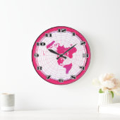 Briefpapier platte aardpaden van de wereld grote klok (Huis)