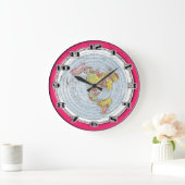 Briefpapier platte aardpaden van de wereld grote klok (Huis)