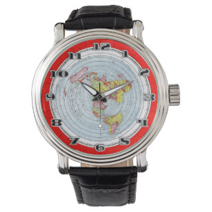 Briefpapier platte aardpaden van de wereld horloge